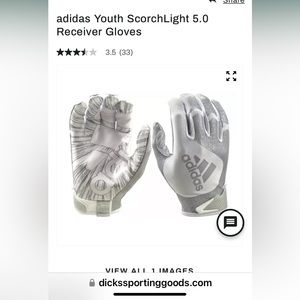 Adidas Youth ScorchLight 5.0 Receiver Gloves size Medium